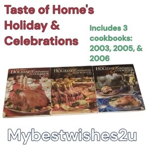 Taste Of Home's Holidays & Celebrations Three Cookbooks From Year 2003 2005 2006
